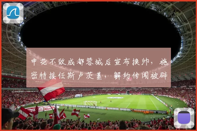 申花不敌成都蓉城后宣布换帅，施密特接任斯卢茨基，解约传闻被辟谣_比赛_进行_球迷